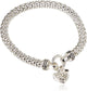 Silvertone Crystal Pave Heart Stretch Bracelet