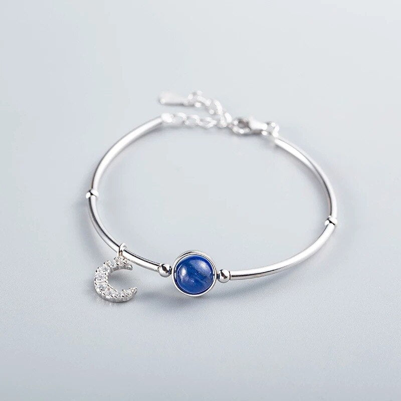 2024  Silver Blue Eye Bracelet