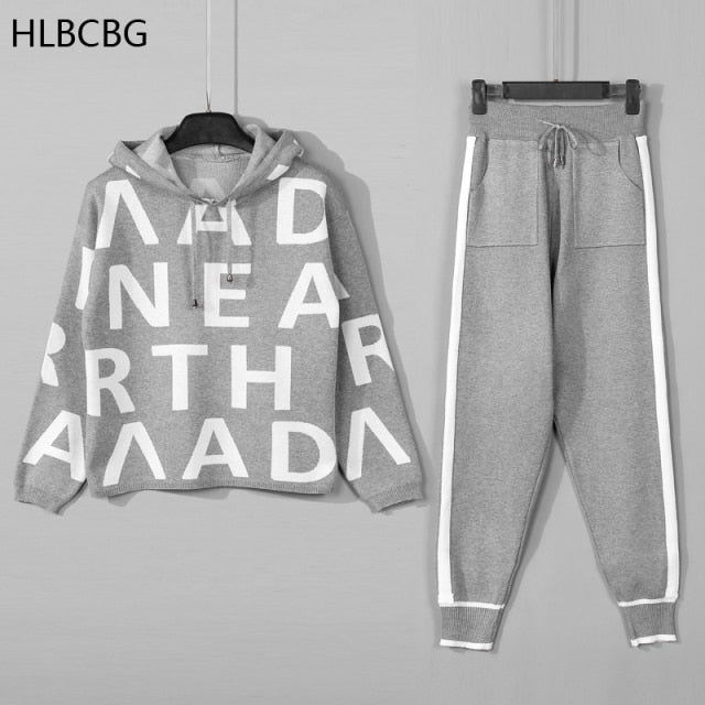 2 Pieces Sets Casual Letter Print