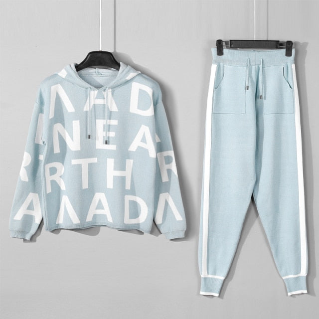 2 Pieces Sets Casual Letter Print