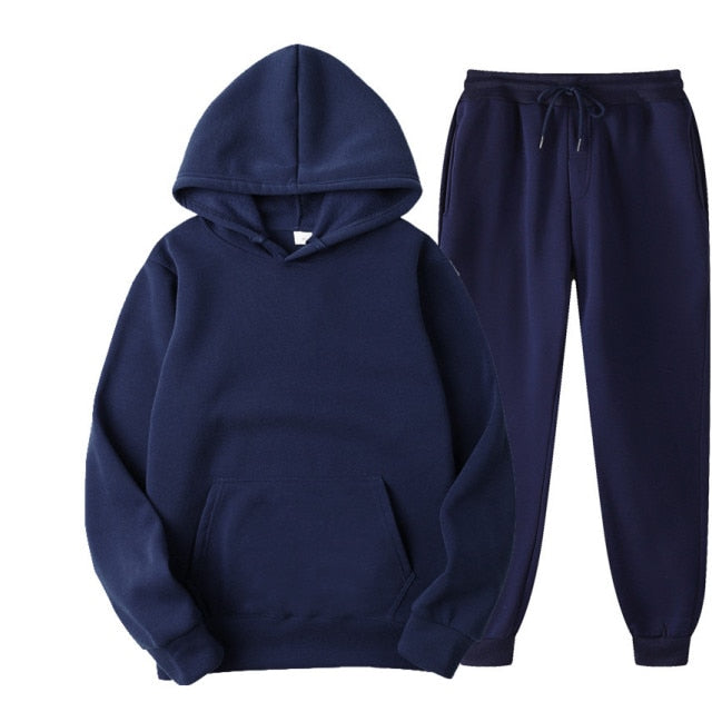 Men Vest + Hoodies + Pants 3 Piece Tracksuit Set