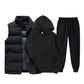 Men Vest + Hoodies + Pants 3 Piece Tracksuit Set