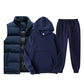 Men Vest + Hoodies + Pants 3 Piece Tracksuit Set