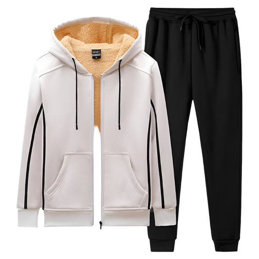 Winter Sweatpants with Zipper Hoodie